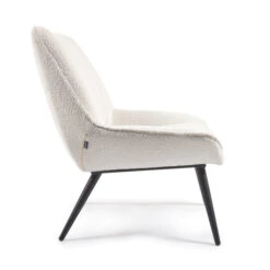 Witte Boucle Fauteuil -Zuiver Verkoop kave home marlina witte boucle fauteuil 03