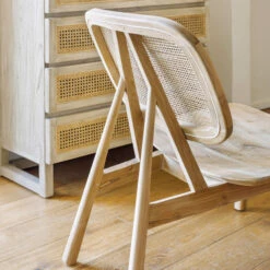 Teak Design Fauteuil Met Rotan -Zuiver Verkoop kave home nadra bohemian lounge stoel teak 09