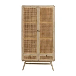 Webbing Kast Naturel Rotan -Zuiver Verkoop kave home nalu houten wandkast met webbing 03