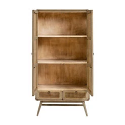 Webbing Kast Naturel Rotan -Zuiver Verkoop kave home nalu houten wandkast met webbing 04