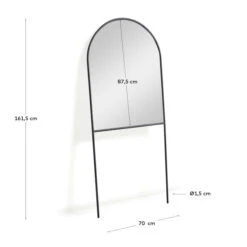 Leun Boogspiegel Zwart -Zuiver Verkoop kave home nazara staande boog spiegel zwart 06