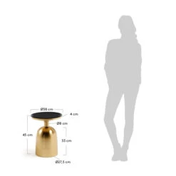 Bijzettafel Goud Met Emaille -Zuiver Verkoop kave home physic prato bijzettafel goud met emaille 04