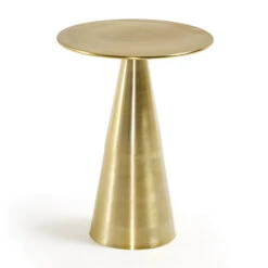 Ronde Metalen Bijzettafel Goud -Zuiver Verkoop kave home rhet ronde etalen bijzettafel goud 01