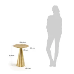 Ronde Metalen Bijzettafel Goud -Zuiver Verkoop kave home rhet ronde etalen bijzettafel goud 04