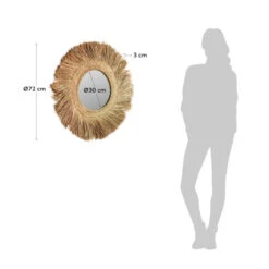 Ronde Spiegel Van Riet -Zuiver Verkoop kave home rumer ronde spiegel van riet 04