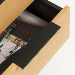 Nachtkastje Zwart Met Eiken -Zuiver Verkoop kave home savoi nachtkastje zwart met eiken 03