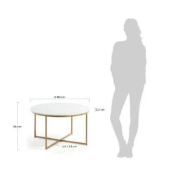 Salontafel Wit Marmer Rond -Zuiver Verkoop kave home sheffield wit marmeren salontafel 04