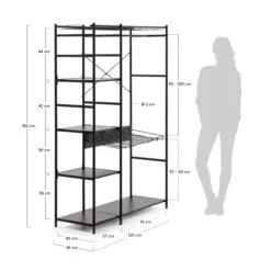 Open Stalen Kledingkast -Zuiver Verkoop kave home storn diana open stalen kledingkast 06