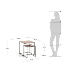 Glazen Bijzettafelset -Zuiver Verkoop kave home sute glazen bijzettafelset 04