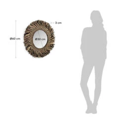 Rieten Spiegel Rond -Zuiver Verkoop kave home takashi ronde spiegel van riet 04