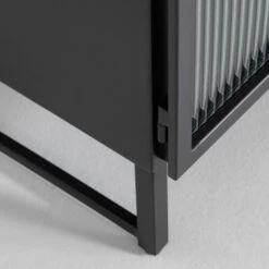 Zwart Nachtkastje Ribbelglas 17 Zwart Nachtkastje Ribbelglas -Zuiver Verkoop kave home trixie zwart nachtkastje ribbelglas 08