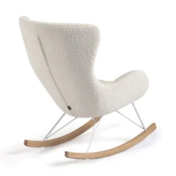 Witte Schommelstoel Boucle Stof -Zuiver Verkoop kave home vania witte schommelstoel boucle stof 04