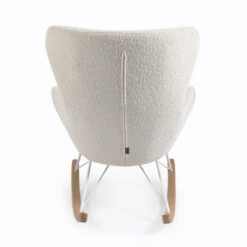Witte Schommelstoel Boucle Stof -Zuiver Verkoop kave home vania witte schommelstoel boucle stof 05