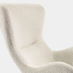 Witte Schommelstoel Boucle Stof -Zuiver Verkoop kave home vania witte schommelstoel boucle stof 06