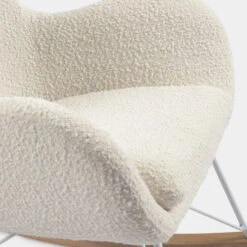 Witte Schommelstoel Boucle Stof -Zuiver Verkoop kave home vania witte schommelstoel boucle stof 07