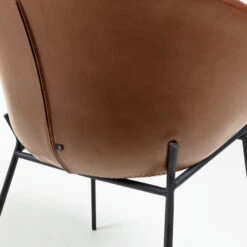 Eetkamerstoel Bruin Leer -Zuiver Verkoop kave home yvette bruin leren eetkamerstoel 06