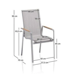 Kettler Stapelbare Tuinstoel Hoge Rug -Zuiver Verkoop kettler diamond stapelbare tuinstoel hoge rug 01