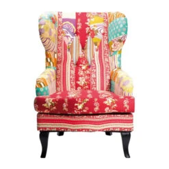 Gebloemde Oorfauteuil