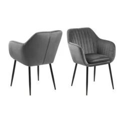 Velvet Eetkamerstoel Met Arm -Zuiver Verkoop kuipstoel velvet grijs viborg bodio 02 1