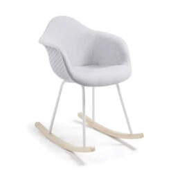 Schommelstoel Quilted Lichtgrijs