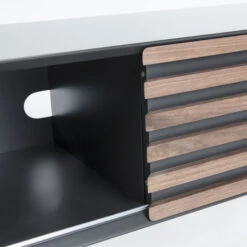 Tv-meubel Mat Grijs Met Walnoot -Zuiver Verkoop laforma mahon metalen tv meubel 04