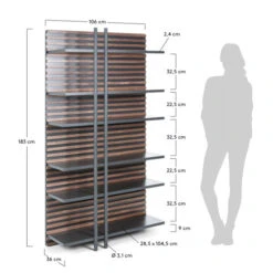 Open Wandrek Mat Grijs -Zuiver Verkoop laforma mahon open metalen boekenkast 08