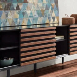 Mat Grijs Tv-meubel Met Walnoot -Zuiver Verkoop laforma mahon tv meubel walnoot bruin 06