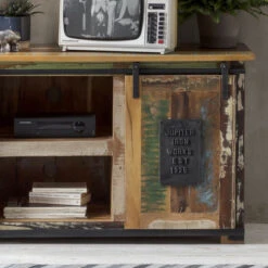 Tv-meubel Gerecycled Sloophout -Zuiver Verkoop lavis clenn tv meubel van gerecycled hout 02
