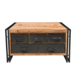 Industriele Salontafel Met 5 Lades -Zuiver Verkoop lavis havel industriele salontafel met 5 lades 02