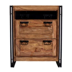 Schoenenkast Met Zwart Metalen Handgrepen