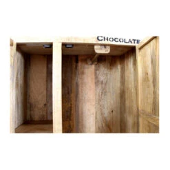 Robuuste Kast Mangohout -Zuiver Verkoop lavis porter hoge wandkast op wielen 06