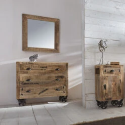 Stoere Spiegel Van Mangohout -Zuiver Verkoop lavis porter industriele kast met tekst 01 3