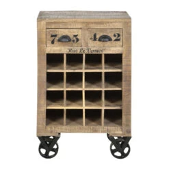 Wijnrek Met Tekst Op Wielen