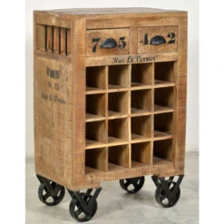 Wijnrek Met Tekst Op Wielen -Zuiver Verkoop lavis porter wijnrek met tekst op wielen 03