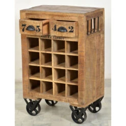 Wijnrek Met Tekst Op Wielen -Zuiver Verkoop lavis porter wijnrek met tekst op wielen 04