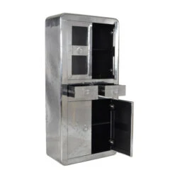 Buffetkast Zilver Aluminium -Zuiver Verkoop lavis witold aluminium vitrinekast met 2 laden 04 1