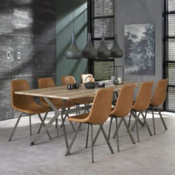 Industriele Eetkamerstoel Kunstleer -Zuiver Verkoop lederen eetstoel banto giani 02