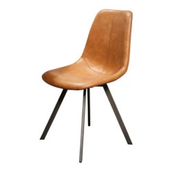 Industriele Eetkamerstoel Kunstleer -Zuiver Verkoop lederen eetstoel bruin banto giani 04 1