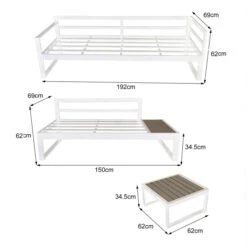 Loungebank Tuin Aluminium Wit -Zuiver Verkoop loungebank tuin aluminium wit chill bodio 03 1