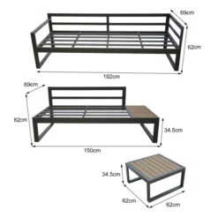 Loungeset Tuin Aluminium Antraciet -Zuiver Verkoop loungeset tuin aluminium antraciet chill bodio 03 1