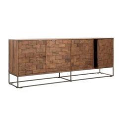 Dressoir Teak Mozaiek 210 Cm -Zuiver Verkoop must living blockx houten dressoir mozaiek 210 cm 03