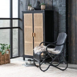 Bohemian Rotan Fauteuil Zwart -Zuiver Verkoop must living como bohemian fauteuil zwart rotan 06