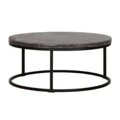 Ronde Salontafel Basalt Steen