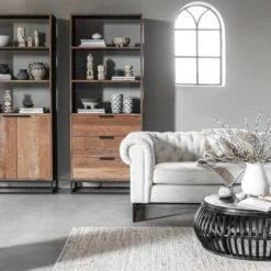 Salontafel Zwart Rotan Rond -Zuiver Verkoop must living positano ronde salontafel zwart rotan 05