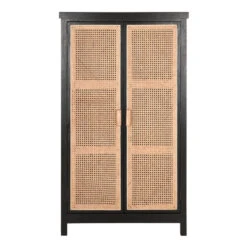 Zwarte Kast Met Rotan Naturel -Zuiver Verkoop must living provence zwarte kast met rotan naturel 01