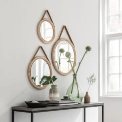 Rotan Spiegel Set Rond -Zuiver Verkoop must living san jose set van ronde rotan spiegels 03