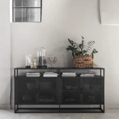 Dressoir Zwart Rotan -Zuiver Verkoop must living spiderman dressoir zwart rotan 04 1