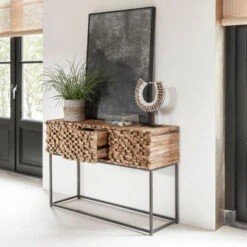 Sidetable Van Stukjes Teak -Zuiver Verkoop must living sticks sidetable van stukjes teak 05