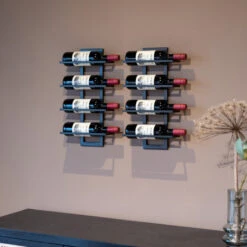 Muur Wijnrek Zwart -Zuiver Verkoop muur wijnrek zwart bodio reserva 4 10
