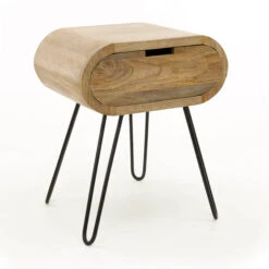 Nachtkastje Met Ronde Hoeken Mango Hout -Zuiver Verkoop nachtkastje met ronde hoeken mango hout barrel giani 03